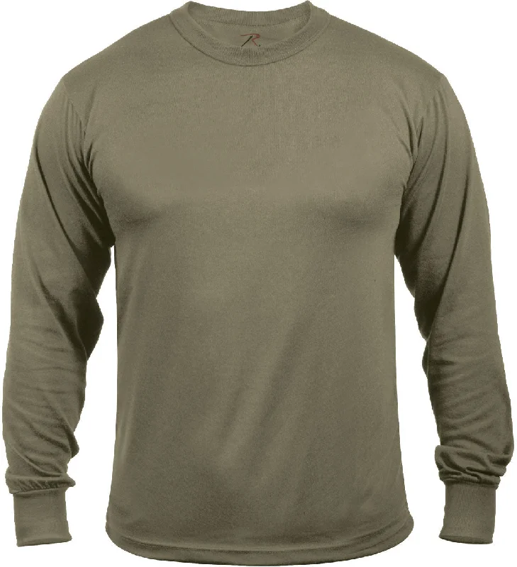 Lace Design Coyote Brown - Moisture Wicking Long Sleeve T-Shirt