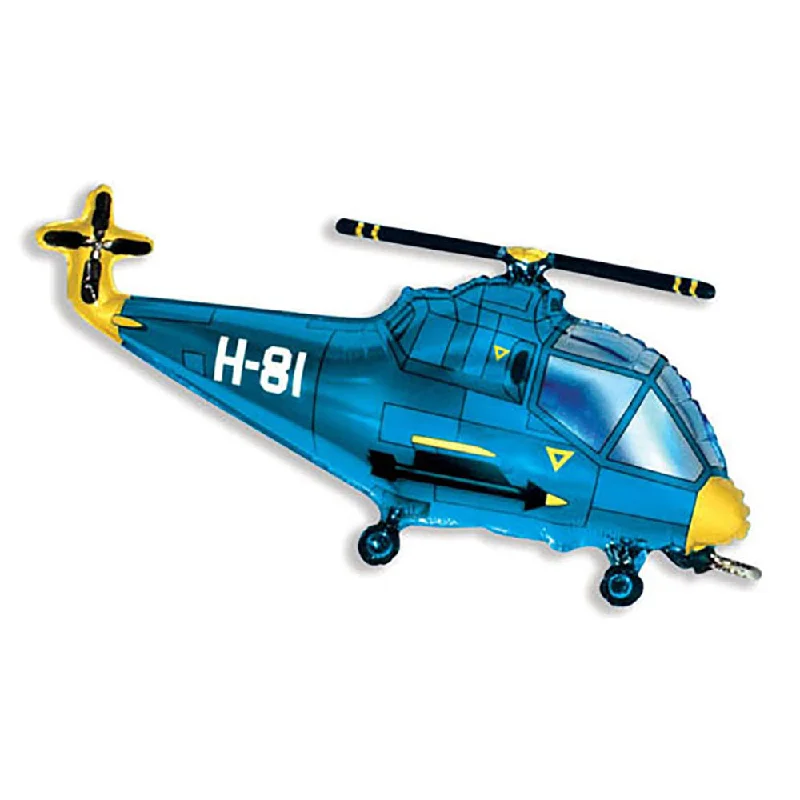 Elegant Outline 38 inch HELICOPTER - BLUE