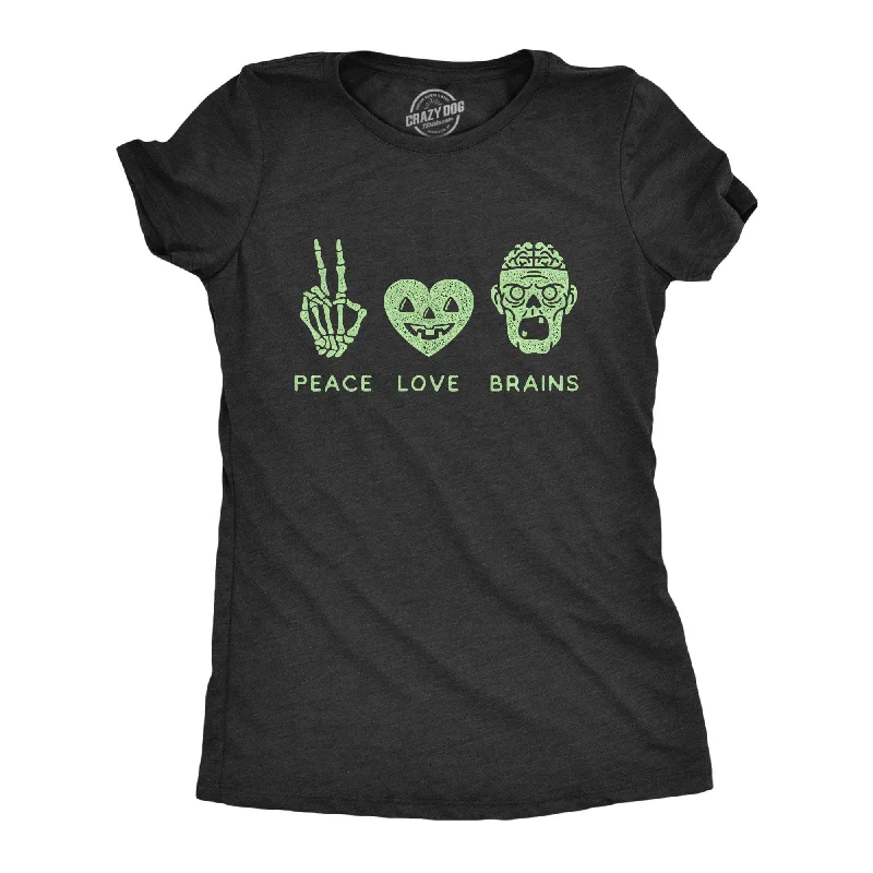 Classic Style Peace Love Brains Women's T Shirt