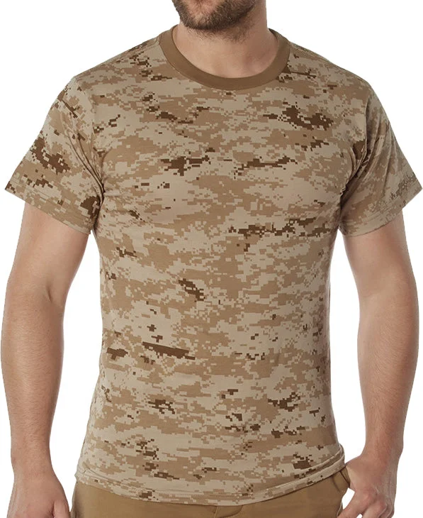 British Style Desert Digital Camo - 100% Cotton Camo T-Shirt – Standard Fit Camouflage Shirt
