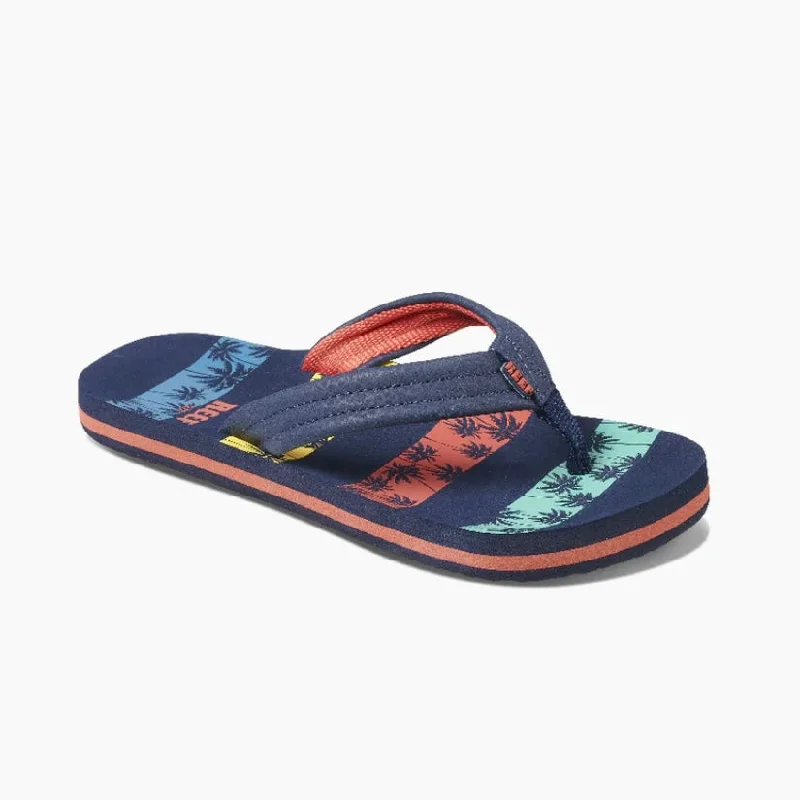 Editorial Design REEF Kids Ahi- Nvy Palms Stripe