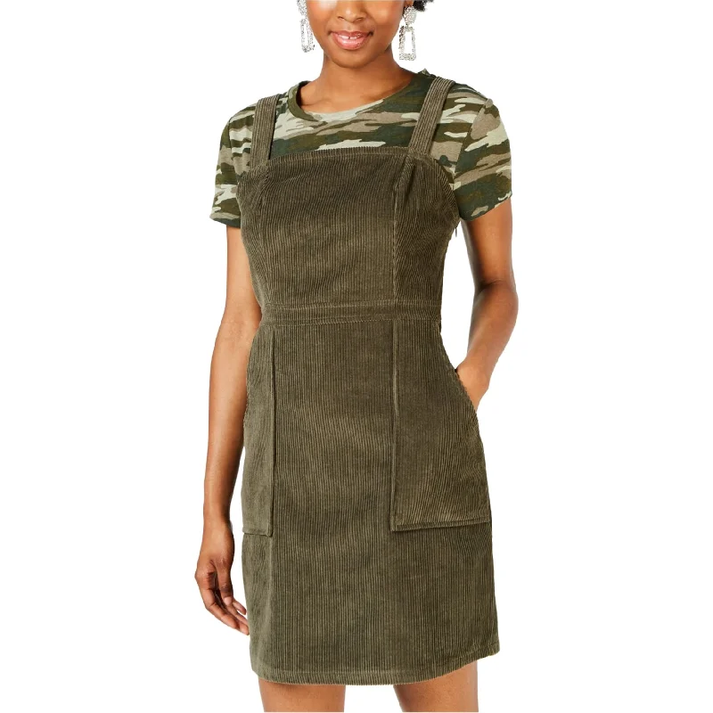 Stylish Comfort Common Stitch Womens 2-Piece Overall Dress