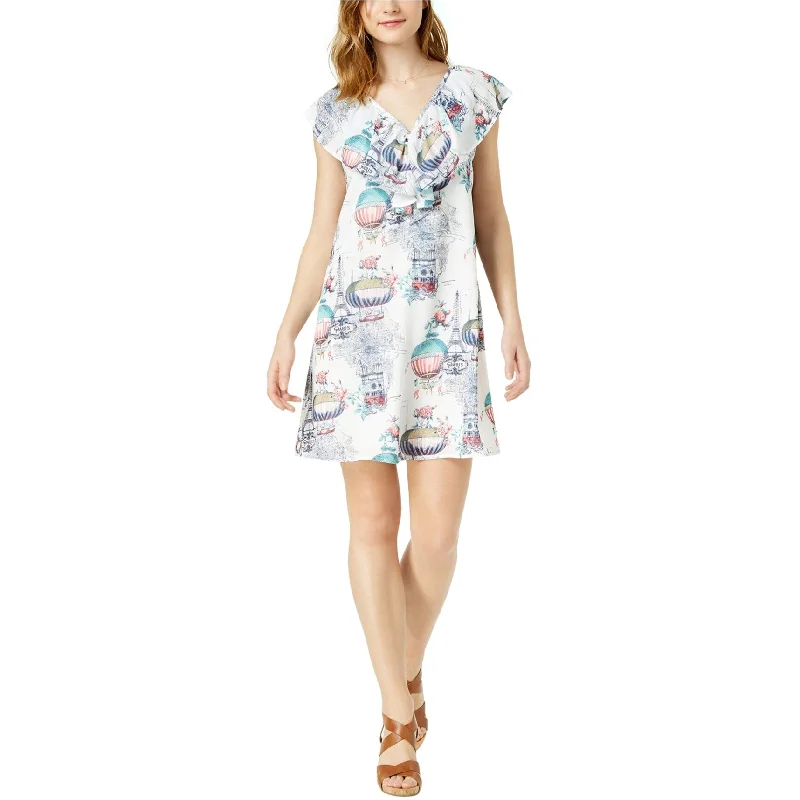 Moisture wicking maison Jules Womens French Balloon Print Flounce Dress, Multicoloured, X-Small