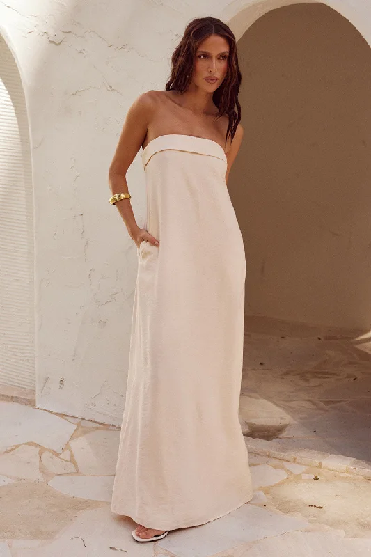 Dessert Matching SAPHIRA MAXI DRESS - STONE