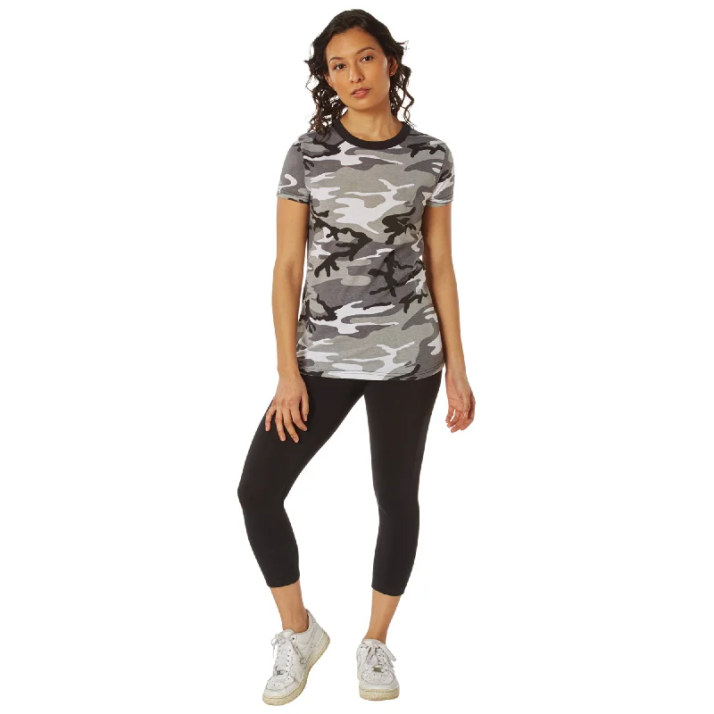 Comfortable And Cold-proof City Camo - Womens Long Length Camo T-Shirt