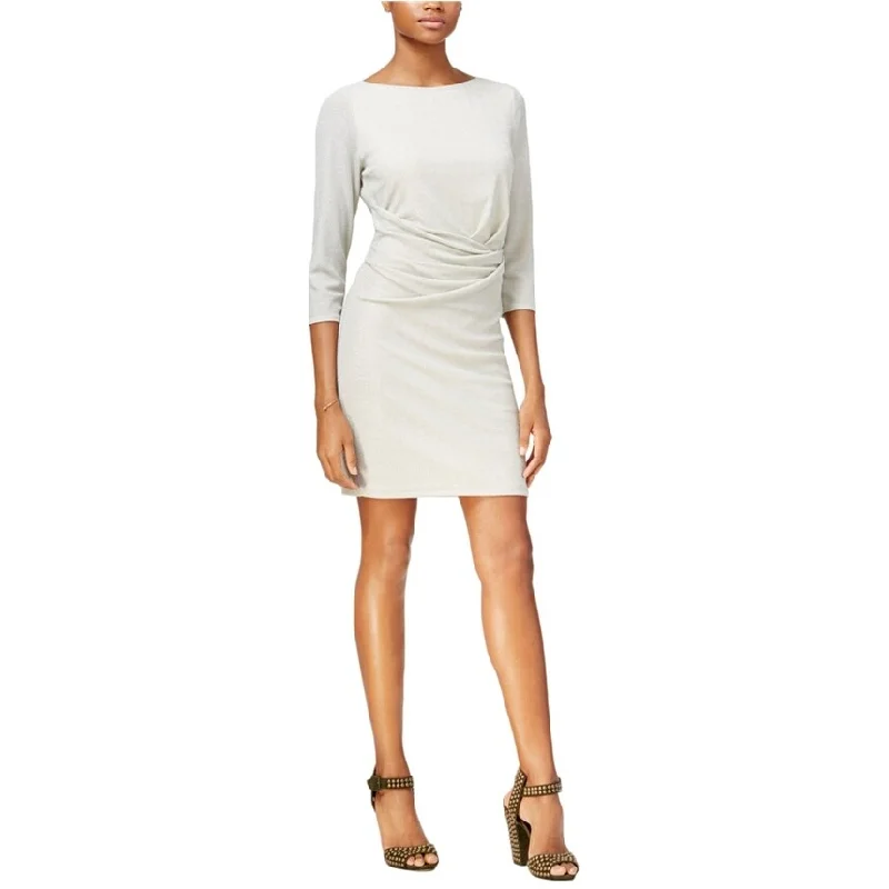 Exquisite workmanship Rachel Roy Womens Metallic Shift Dress, Beige, X-Large