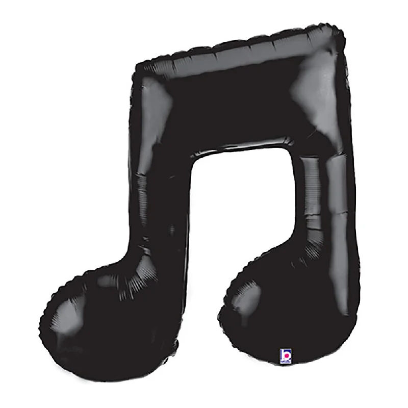 Embroidered Letters 40 inch MUSIC NOTE DOUBLE - BLACK