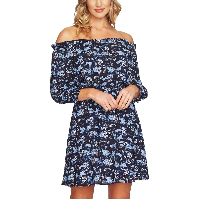 Leisure Travel CeCe Womens Off Shoulder Sheath Dress, Blue, 6