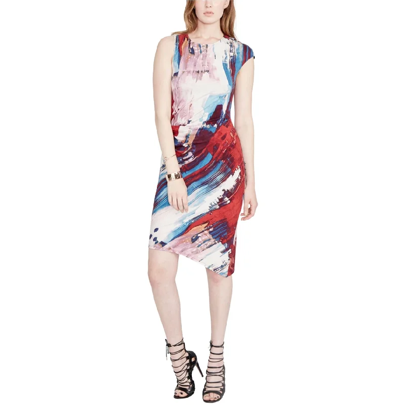 Luxe Comfort Rachel Roy Womens Abstract-Print Asymmetrical Dress