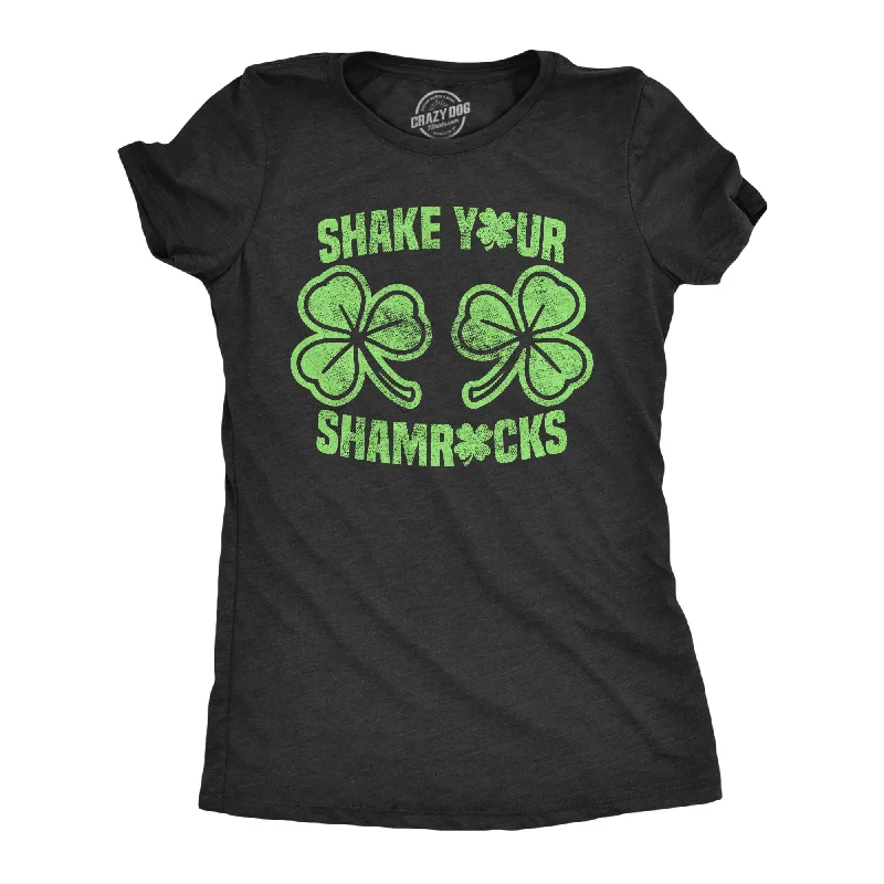 Ethnic Style Shake Your Shamrocks Black Women's T Shirt