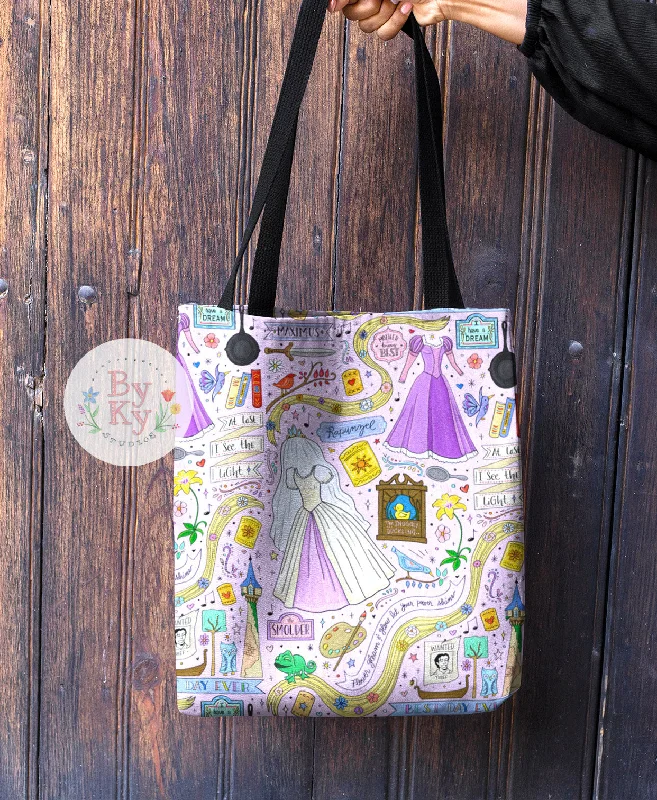 Street Fashion Rapunzel Princess Tote Bag