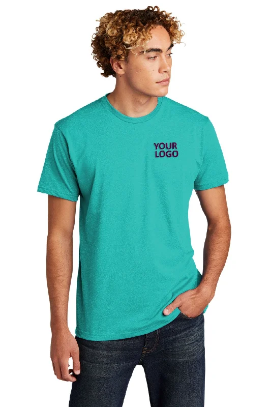 Elegant and noble Next Level Unisex CVC Customized T-Shirts, Tahiti Blue