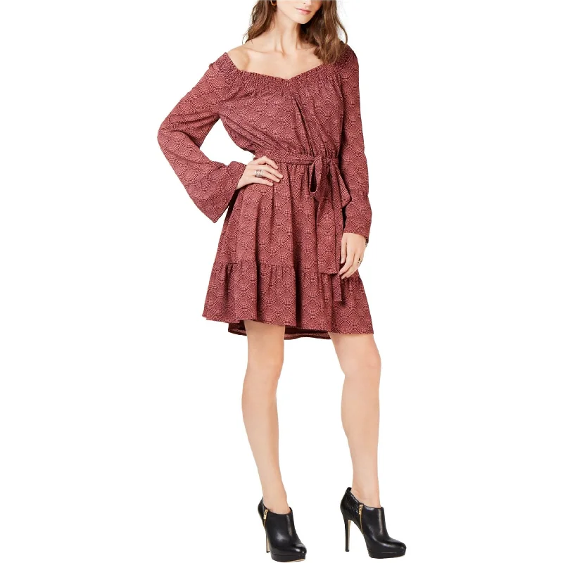 Versatile Wear Michael Kors Womens Pullover Tie Waist Fit & Flare Dress