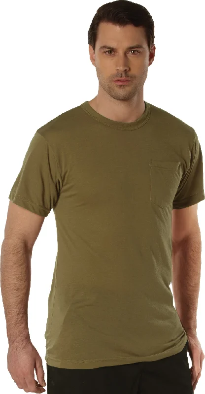 Carefree Style Brown Moisture Wicking Pocket T-Shirt