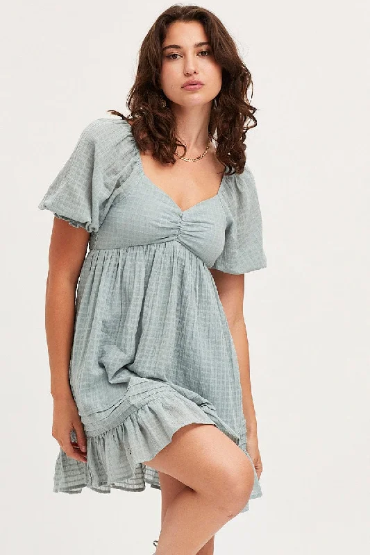 Classic Series Green Dress Short Sleeve Mini