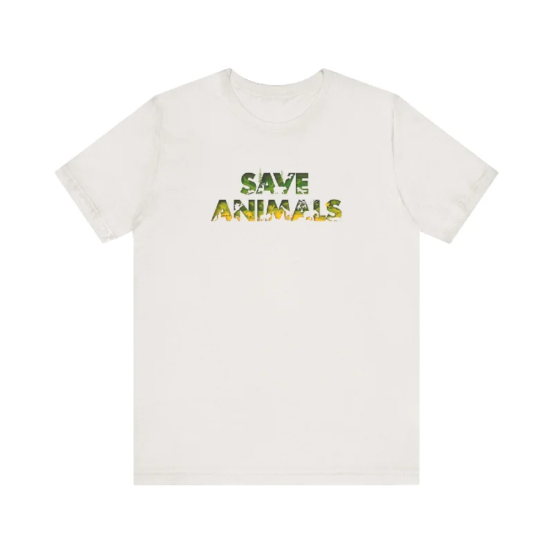 Urban Fashion Save Aninals Unisex Jersey Short Sleeve Tee