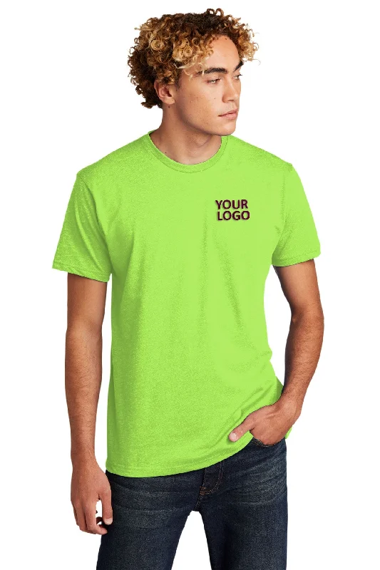 Stand-up collar design Next Level Unisex CVC Customized T-Shirts, Neon Green