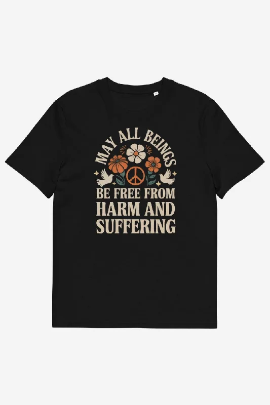 Short skirt design May All Beings Be Free Unisex T-Shirt