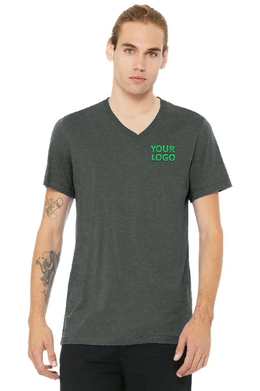 Relaxed Chic Bella Canvas Unisex Heather  V-Neck, Deep Heather