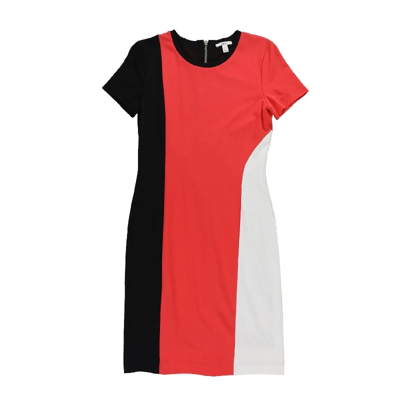 Sports Series bar III Womens Colorblocked Bodycon Dress, Red, Small