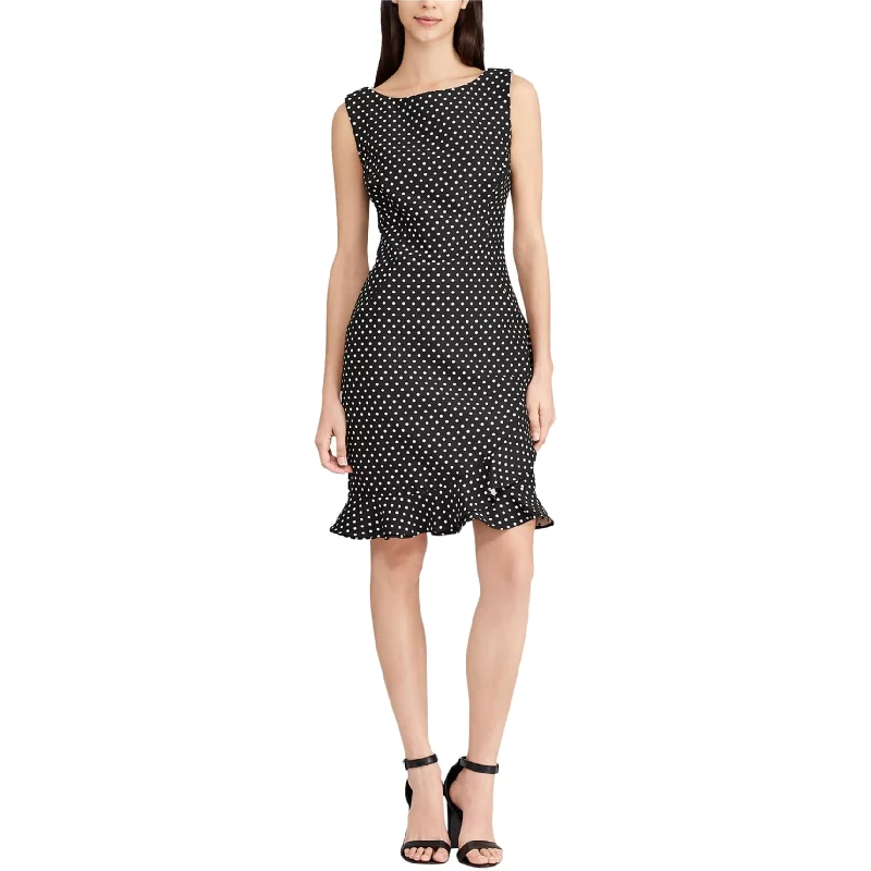Beautiful Romance American Living Womens Dot Ruffled Dress