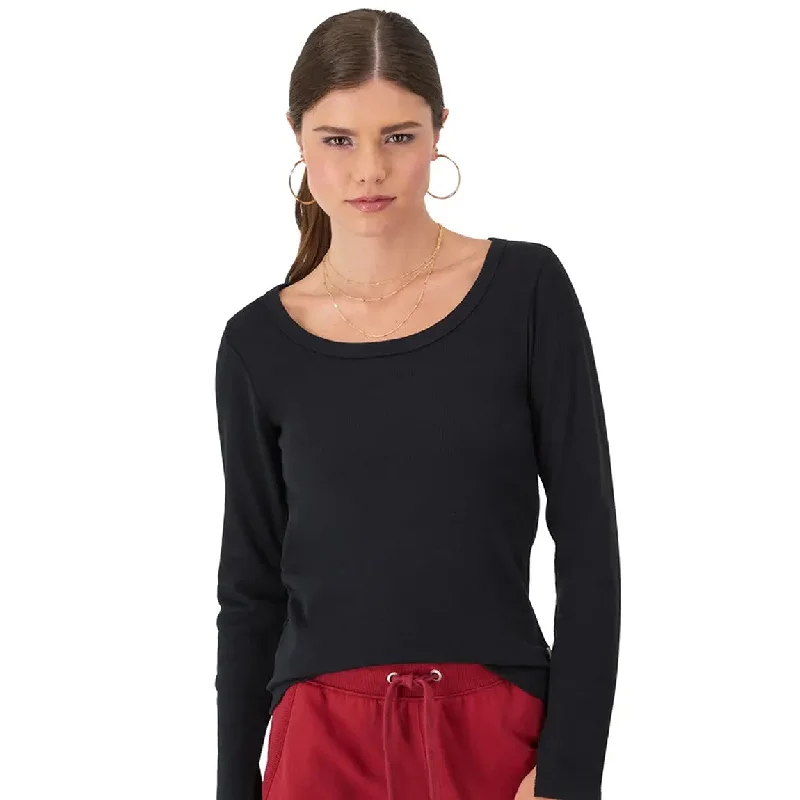 Elegant Wear Champion Long-Sleeve Ribbed Top - Women