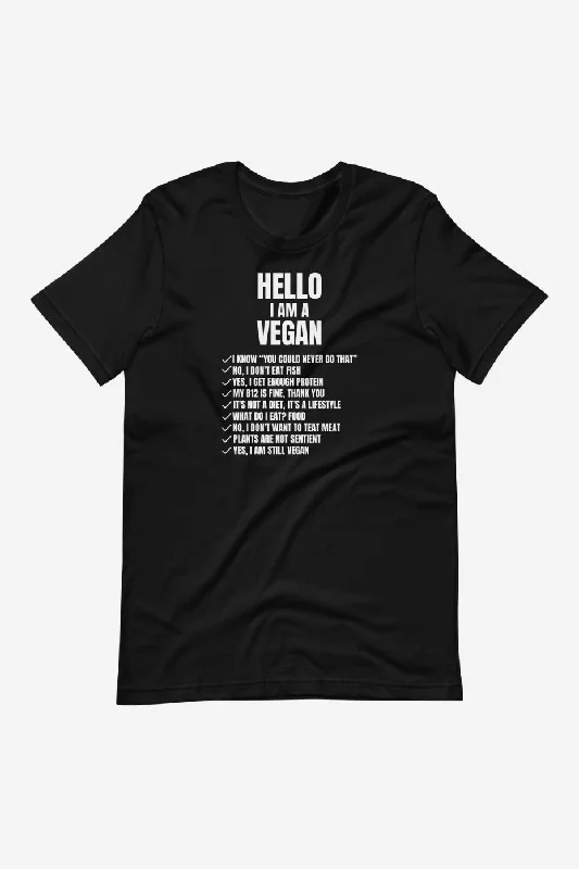 Sports Jacket Hello I'm Vegan Unisex t-shirt