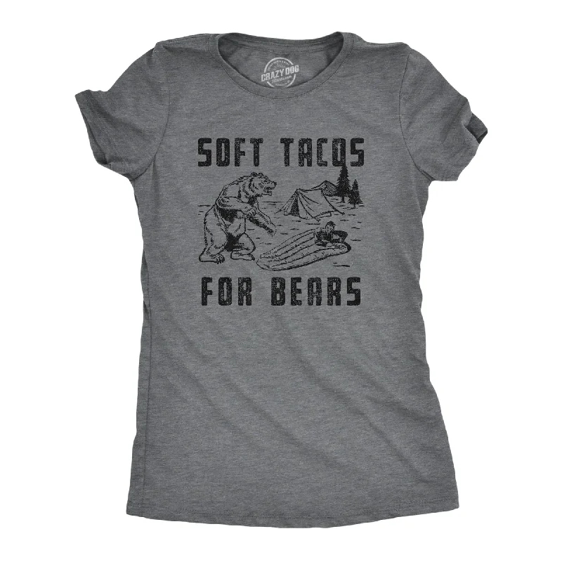Round neck design Soft Tacos For Bears Women's T Shirt