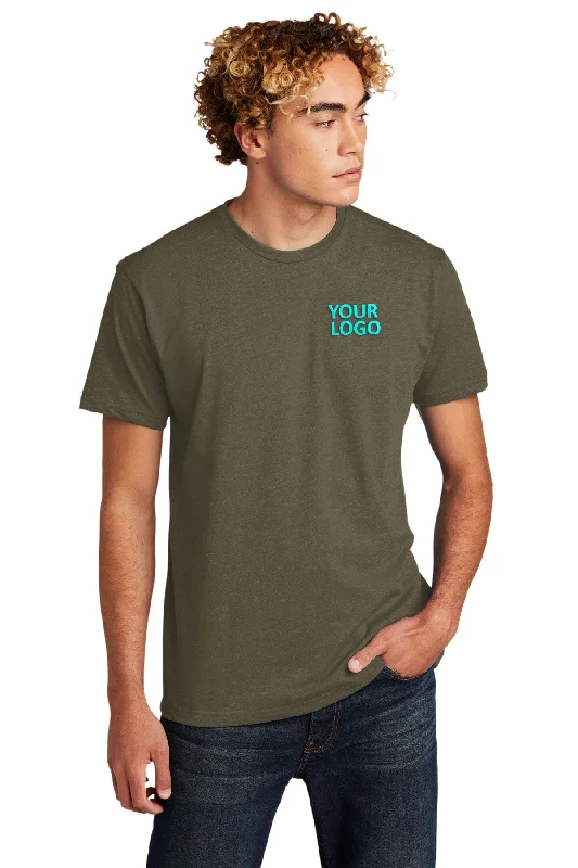 Sports Fitness Wear Next Level Unisex CVC Customized T-Shirts, Military Green