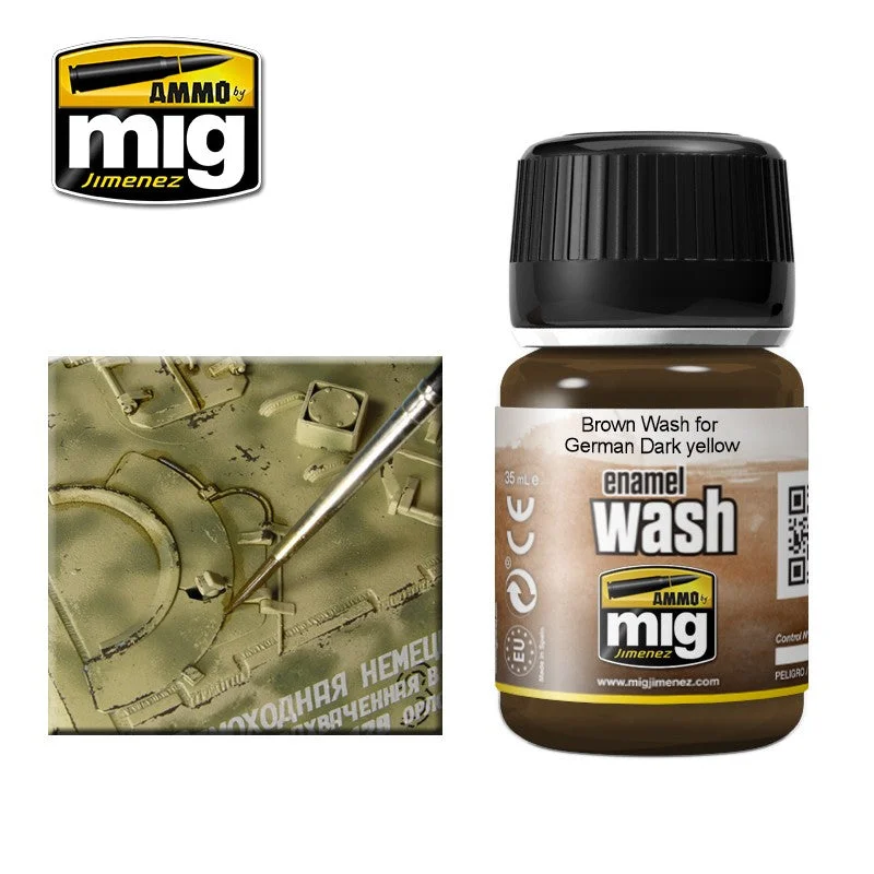 Brown wash for German dark yellow