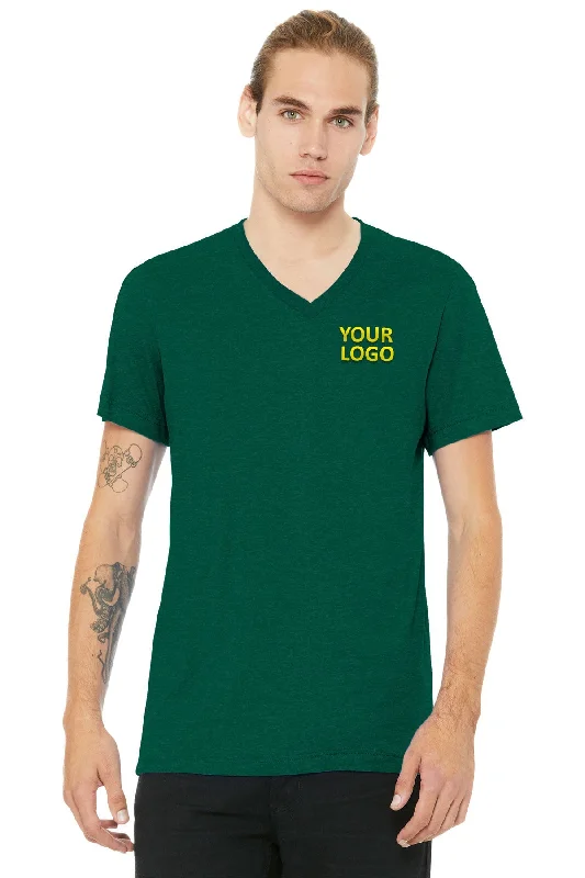 Light Comfort Bella Canvas Unisex Heather  V-Neck, Heather Grass Green