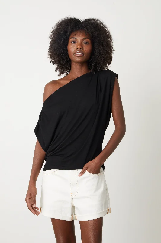 Comfortable And Simple PAULINA VISCOSE JERSEY TOP