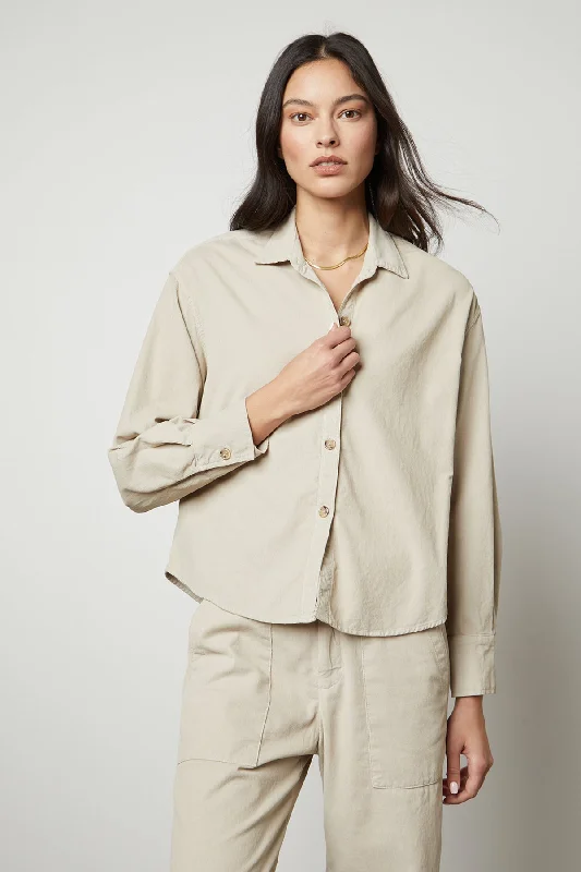 Youthful Street Fashion JOJO CORDUROY BUTTON-UP SHIRT