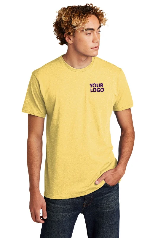 Printed pattern Next Level Unisex CVC Customized T-Shirts, Banana Cream