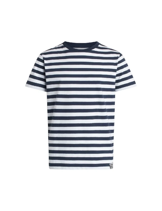 Printing decoration Organic Midi Thorlino Tee FAV,  Navy/White