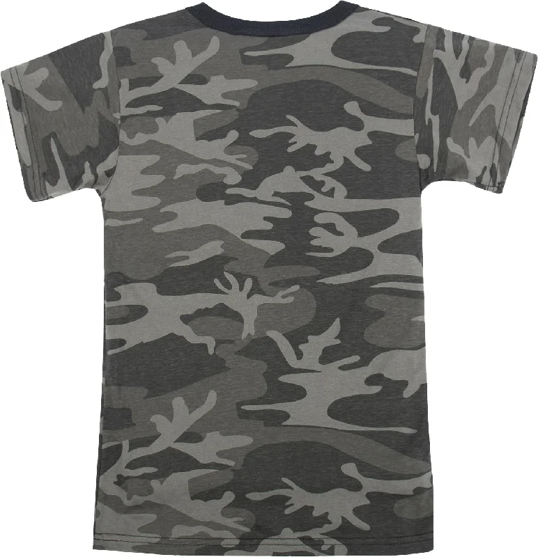 Sports Yoga Style Black Camo - Kids Camo Short Sleeve T-Shirts