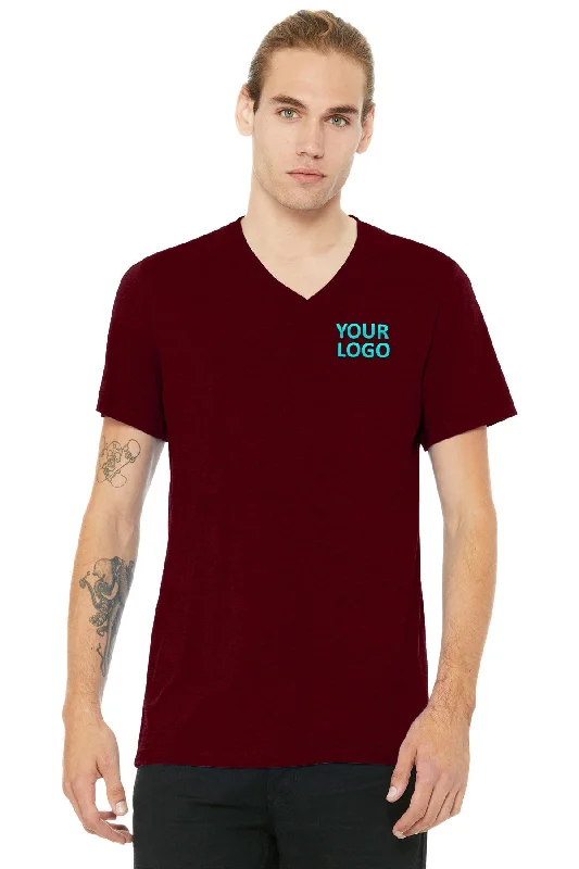 Modern Chic Bella Canvas Unisex Heather  V-Neck, Cardinal