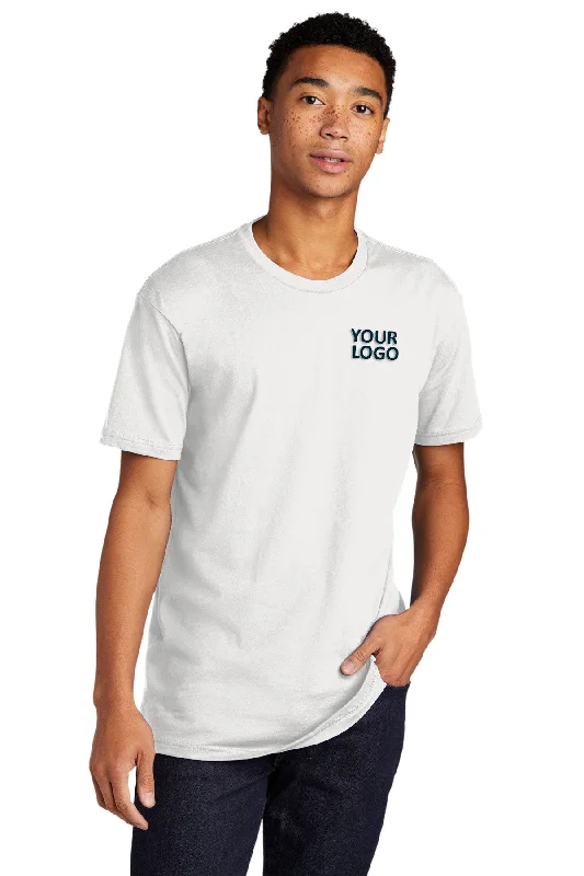 High-waisted pants style Next Level Unisex Cotton Custom Tee's, White