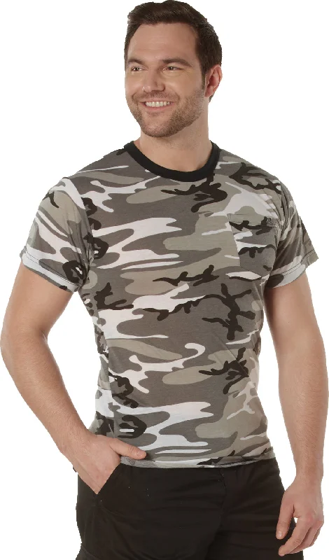 Simple Matching City Camo Moisture Wicking Pocket T-Shirt