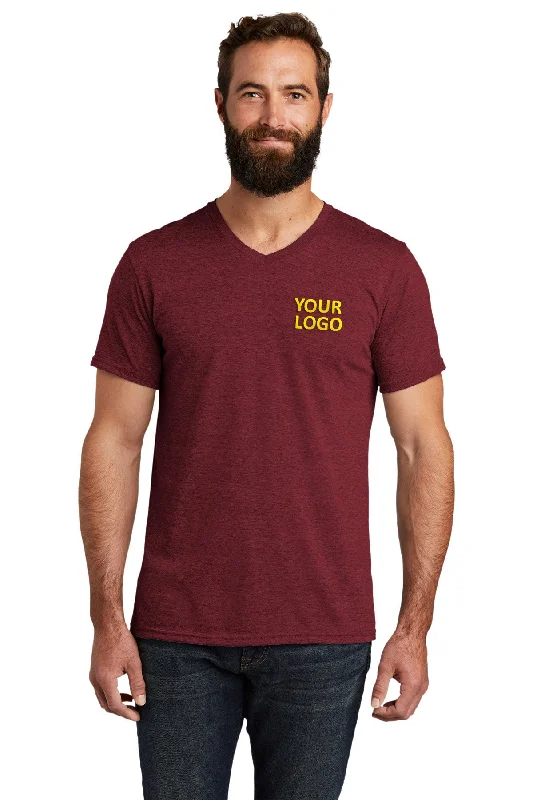Fresh And Simple Allmade Unisex Tri-Blend Branded V-Neck Tee, Vino Red