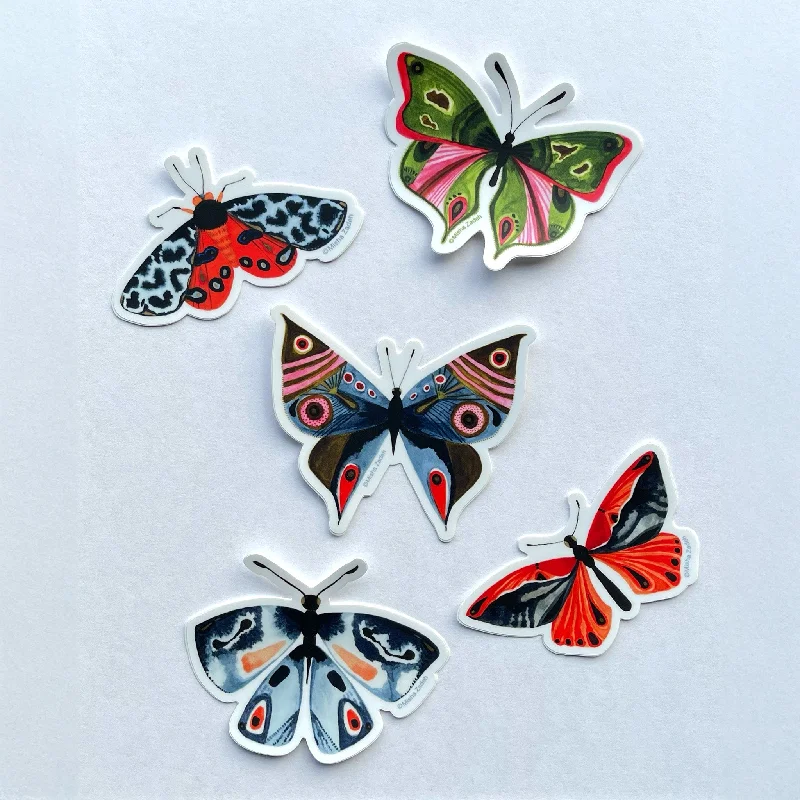 Embroidery Design New! Set of 5 Individual Butterfly Stickers