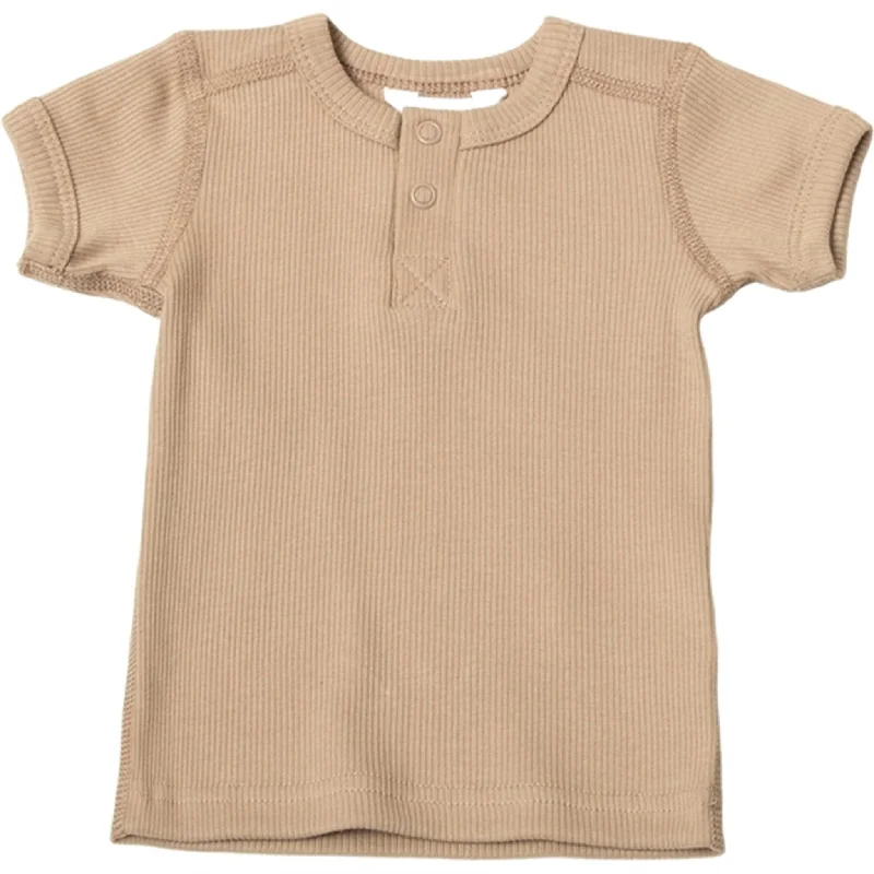 Literary Style Joha Cotton Beige T-shirt