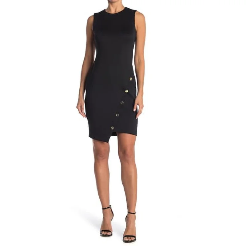 American Style Tommy Hilfiger Women's Colorblock Asymmetrical Button Scuba Dress Black Size 10 American Style Tommy Hilfiger Women's Colorblock Asymmetrical Button Scuba Dress Black Size 10