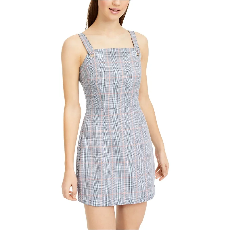 Fresh And Fashionable Fishbowl Womens Plaid Mini Dress, Blue, Large