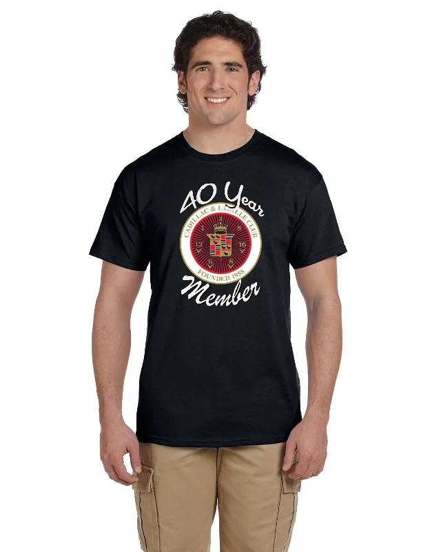 Fashion Must-have CLC Cadillac LaSalle CLUB MEMBER 40 YEAR ANNIVERSARY T-SHIRT