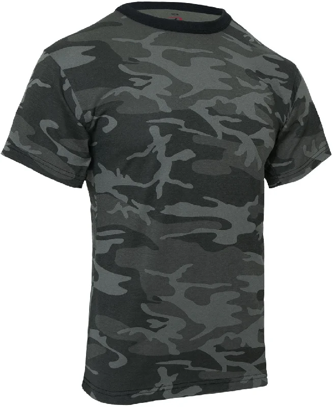 Multi-functional style Black Camouflage Short Sleeve Military Tactical T-Shirt