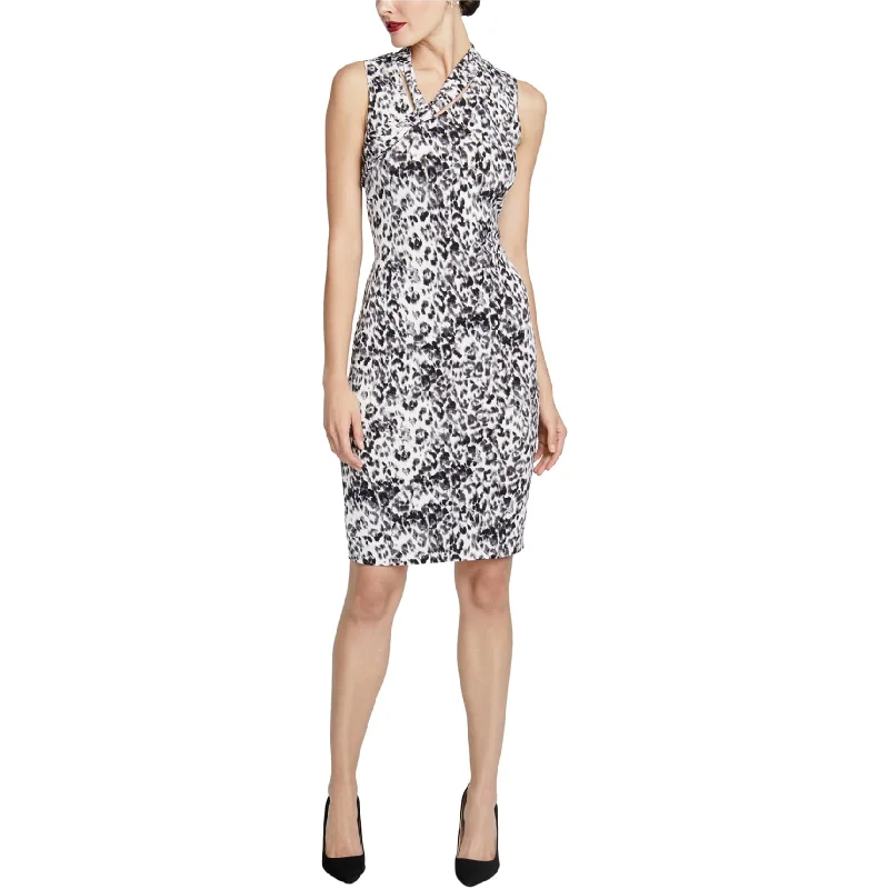 Sports Express Rachel Roy Womens Axel Leopard Print Cocktail Dress