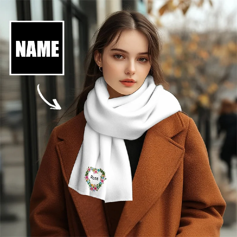 Elegant Style Custom Name Fluffy Scarf Soft&High Elasticity Winter Gift