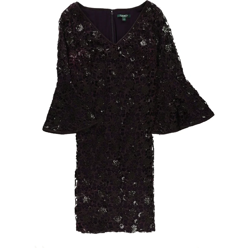 Sports Fashion Ralph Lauren Womens Sequined A-Line Dress
