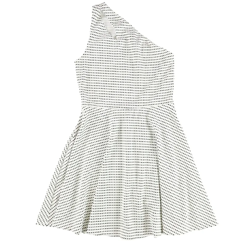 Exquisite Fabrics bar III Womens One Shoulder A-line Dress, White, Medium